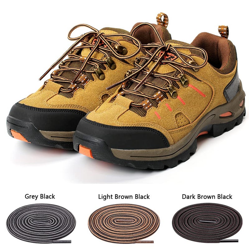 UpUGo 3 Pair Boot Shoe Laces, Round Shoelaces for Athletic Running Hiking Sneakers Shoes Boot - Image 3